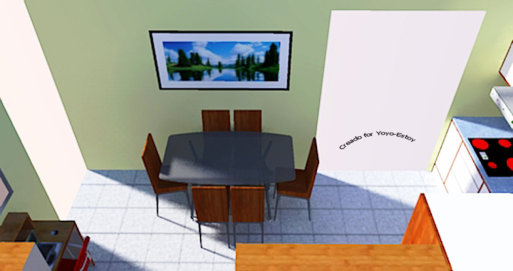 ayuda con decoración y distribución de muebles en cocina-comedor