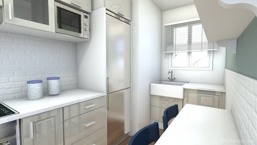 diseño cocina pequeña y complicada | Decorar tu casa es facilisimo.com