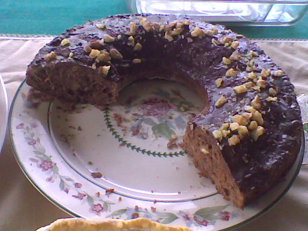 queque de chocolate y nueces