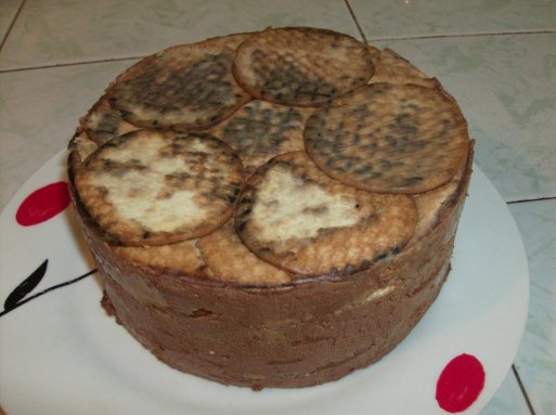Tarta fria de chocolate y naranja...