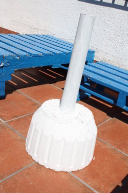 pap de como hacer un pie para una sombrilla