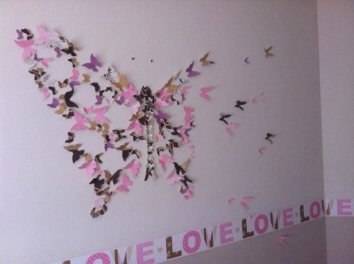 Concurso de decoración de paredes con masquepapelpintado.com ... Murales mariposas para cuartos