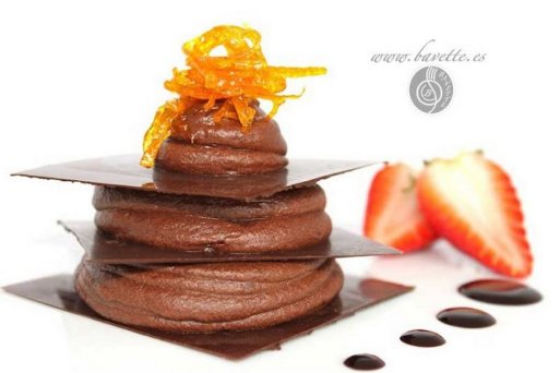  Crujiente de chocolate negro.
