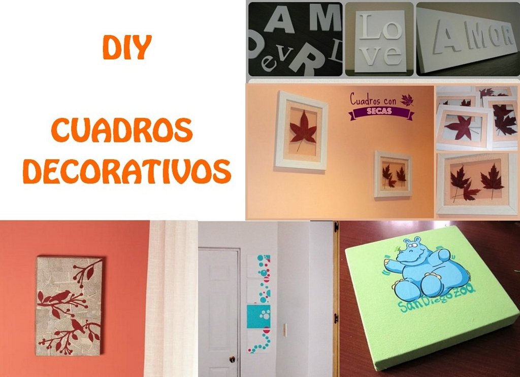 DIY CUADROS DECORATIVOS, FÁCIL Y ECONÓMICO decoración de