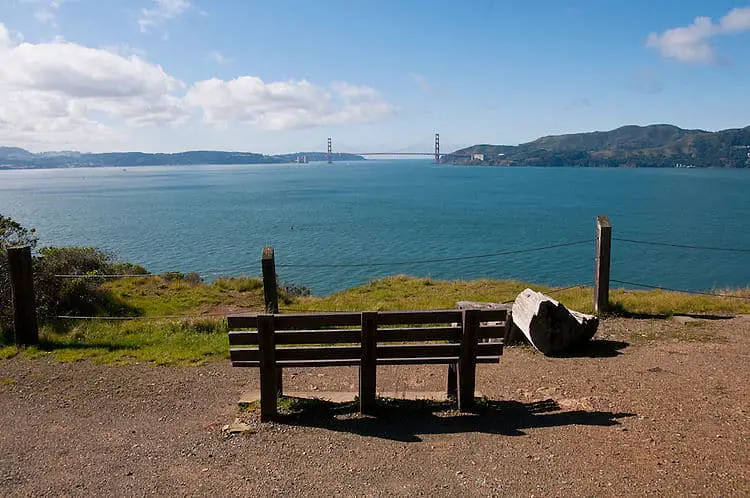 Vista del Golden Gate desde Angel Island