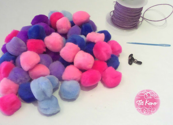 manualidades con niños y pompones