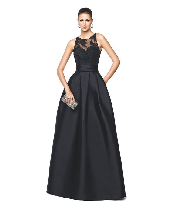 vestidos negros fiesta largos 