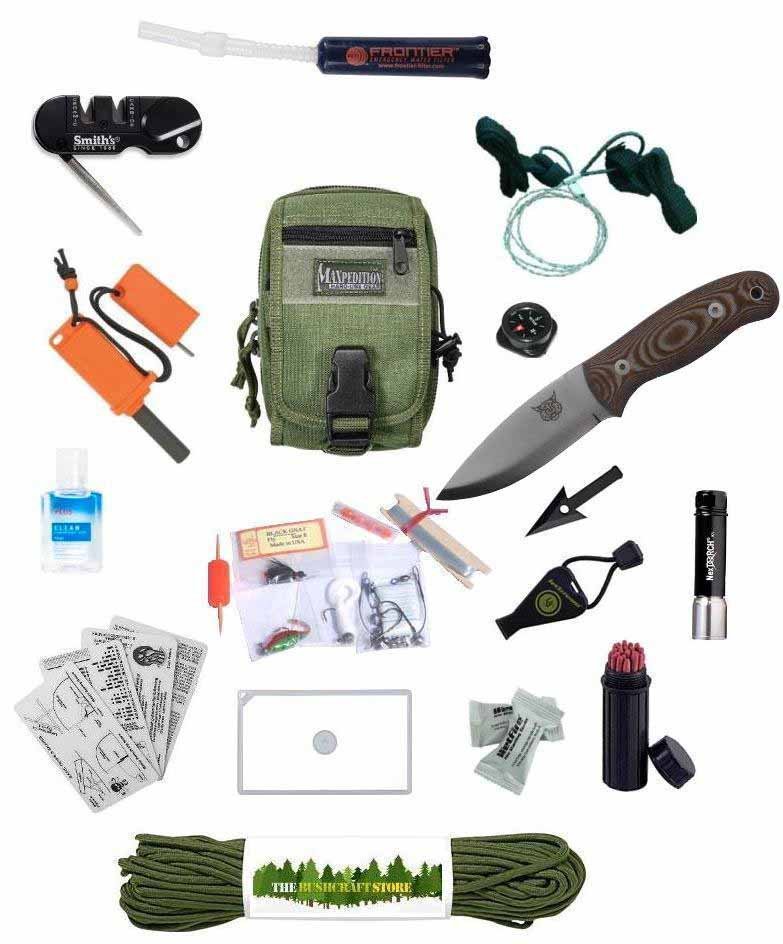 objetos del kit de supervivencia