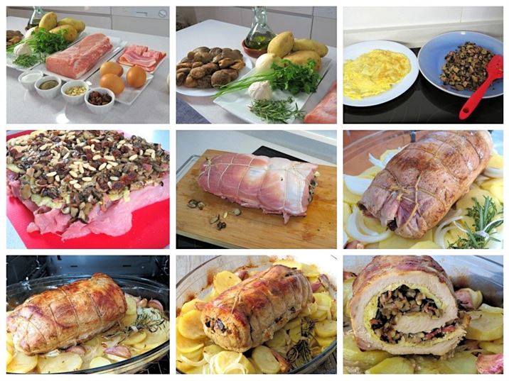 Preparación del lomo relleno