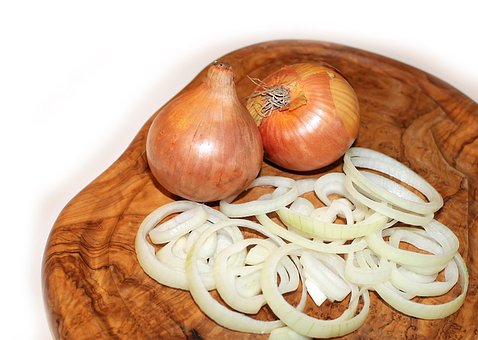 Cebolla, Tabla De Cortar, Comida
