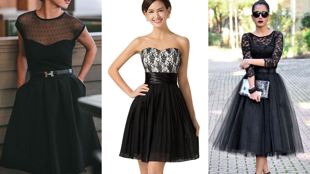 Vestidos de fiesta para noche color negro