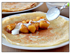 Crepes de Manzana Caramelizada