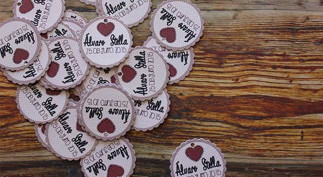 Etiquetas personalizadas para boda