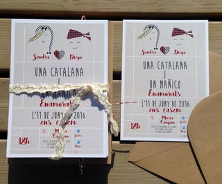 Invitaciones de boda que ya tena ganitas de ensearos. #invitacionesdeboda #boda #weddinginvitation #wedding #casament #viscaelsnuvis #vivalosnovios #catalana #mao #enamorats #enamorados #inlove #love #calafell #masiacampau
