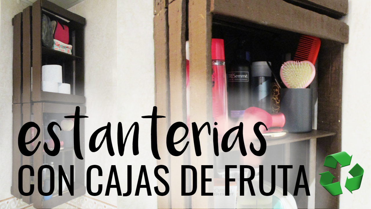 diy estanterías con cajas de fruta