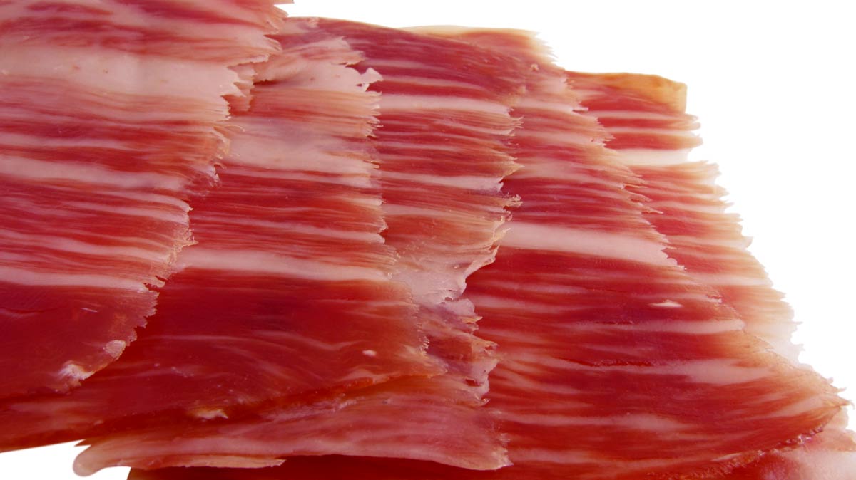 jamon iberico y vino tinto