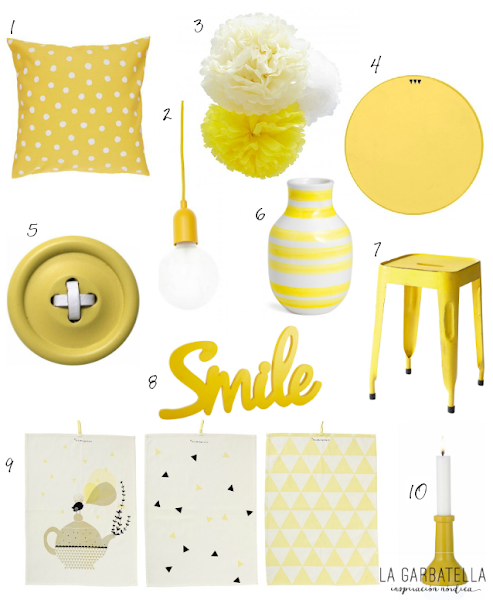 accesorios decoración amarillo