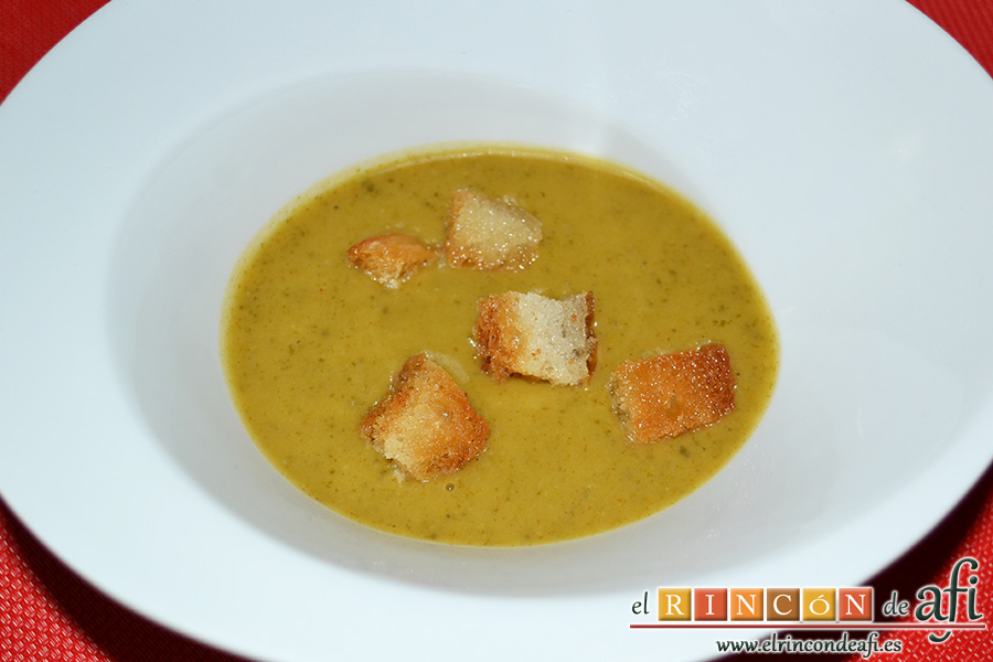 Crema de verduras con curry