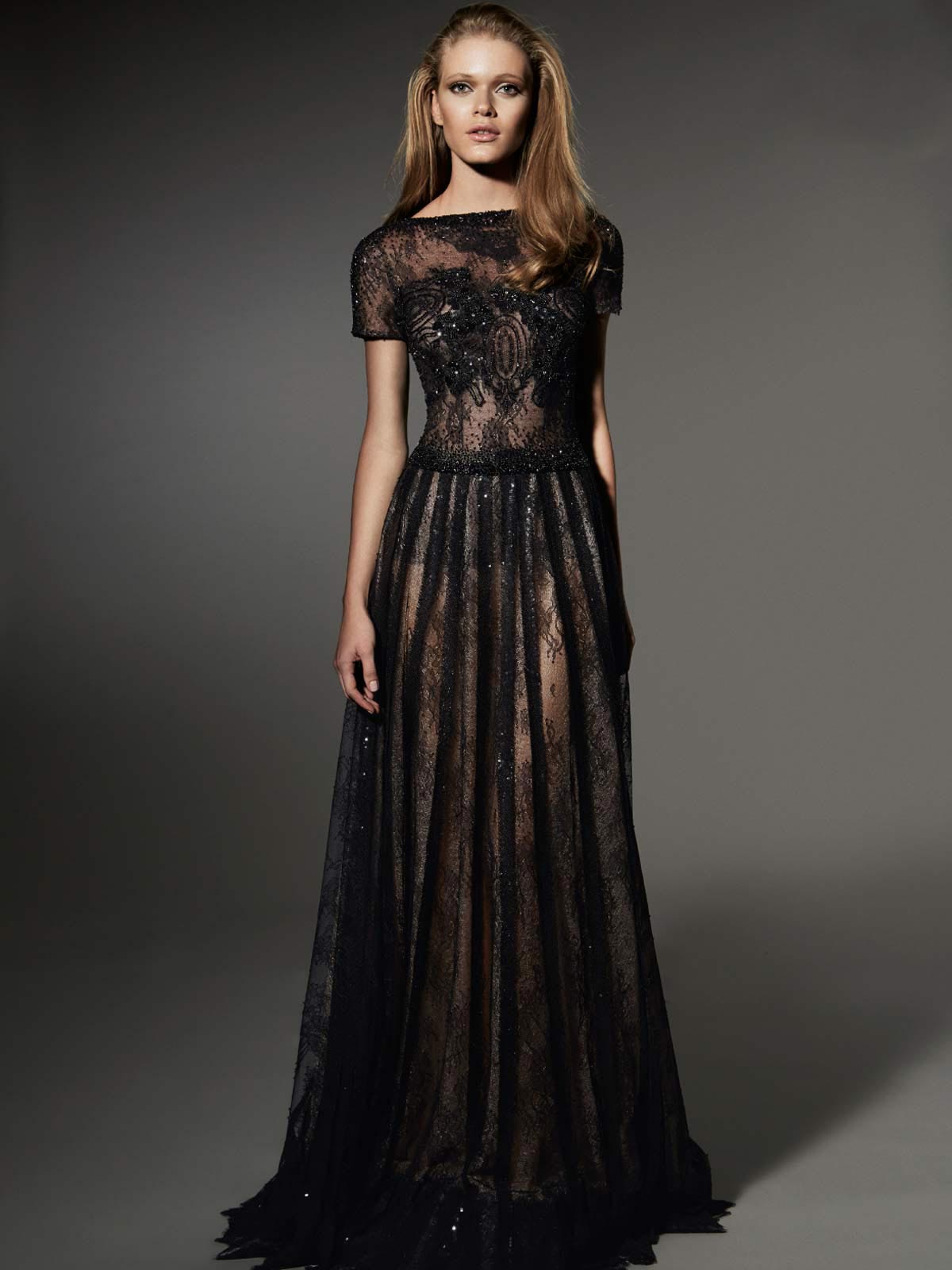vestidos negros fiesta largos 