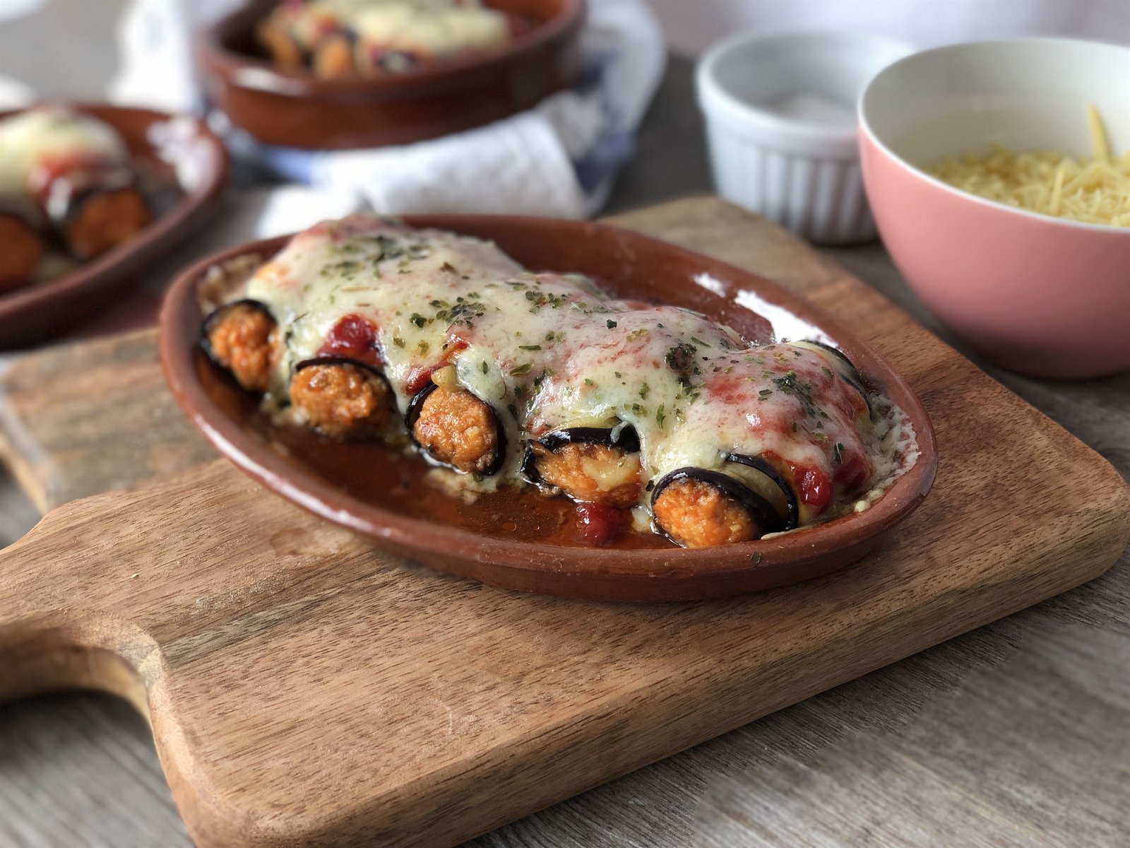 Rollitos de berenjena