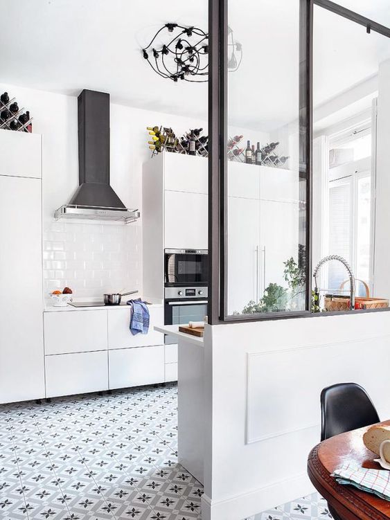 Apartamento en Madrid | Proyecto Ateliers RH | Azulejo hidráulico Calvet Gris 20x20 cm. | Vives Azulejos y Gres: