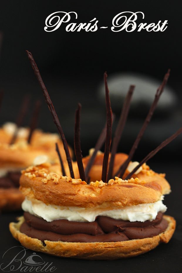 París-Brest con chocolate y praliné