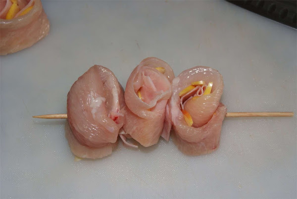 brochetas de pollo y manzana paso 3