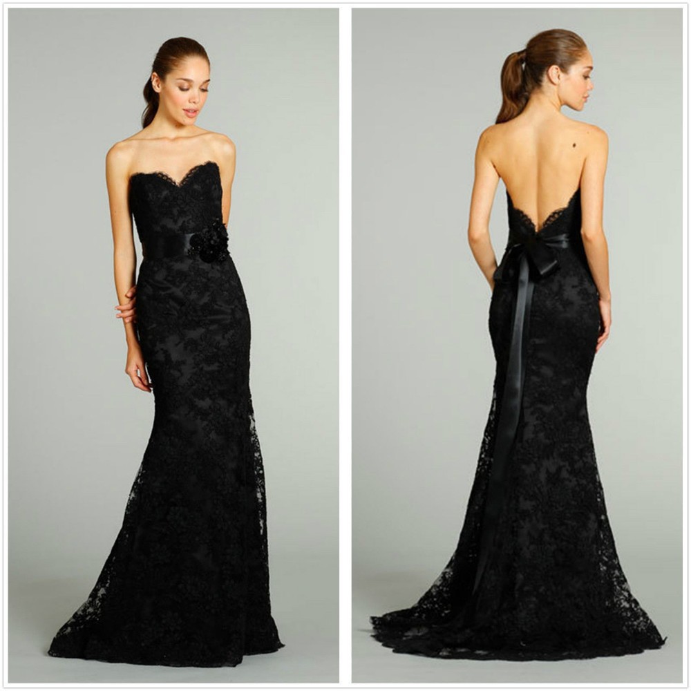 vestidos negros fiesta largos 