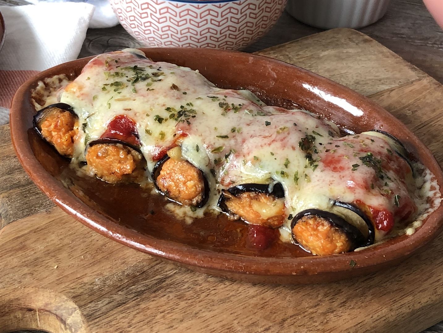 Rollitos de berenjena