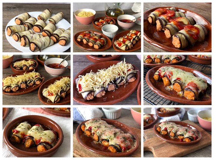 Rolllitos de berenjena paso a paso
