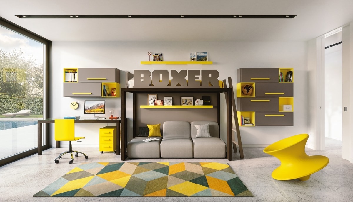 Camas altas para dormitorios infantiles