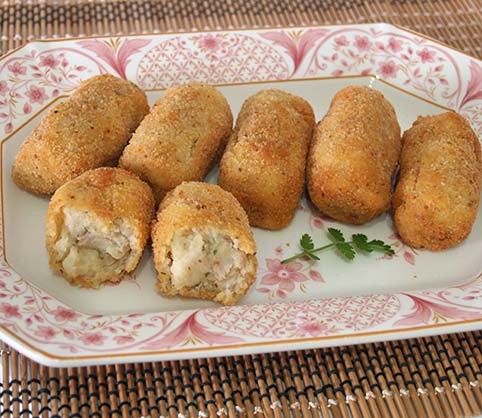 Milanesas de berenjena con jamón y queso