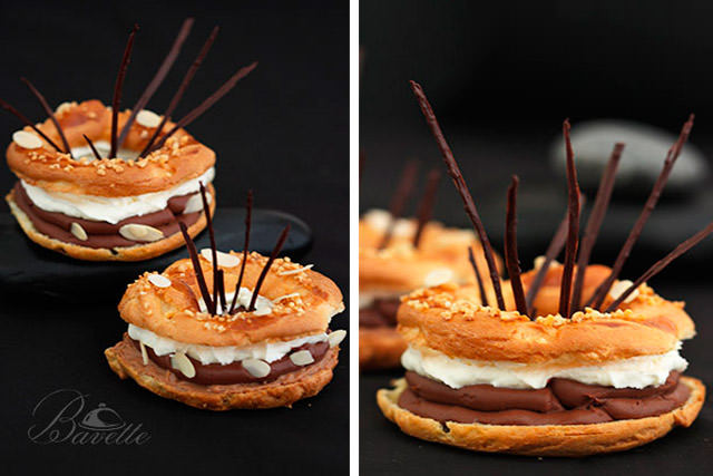 París-Brest con chocolate y praliné