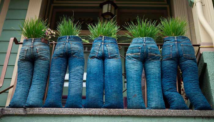 macetas, reciclaje, plantas