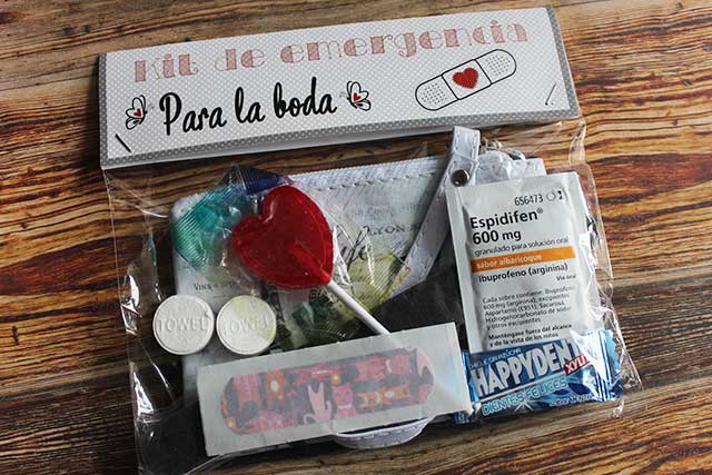Kit de emergencia para la boda
