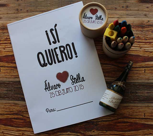 Set lapices boda