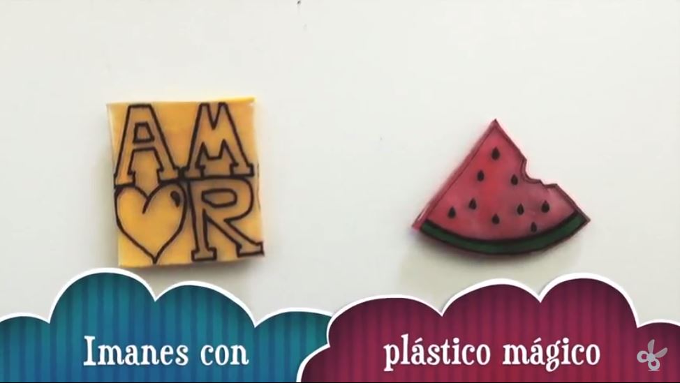imanes con plástico mágico