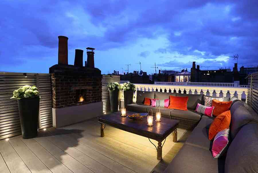 terraza en otoño