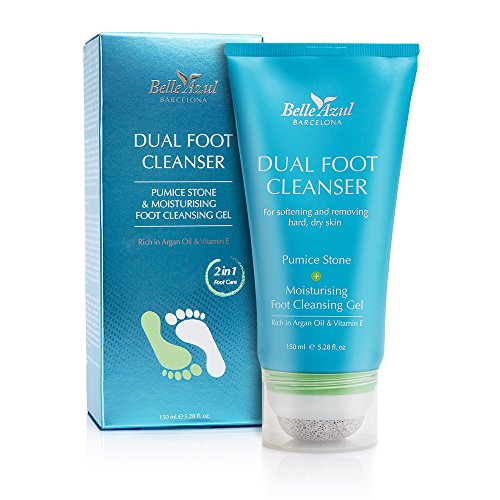 Belle Azul – Gel para eliminar el olor de los pies con Piedra Pómez – 150ML – Con Aceite de Argán y Vitamina E